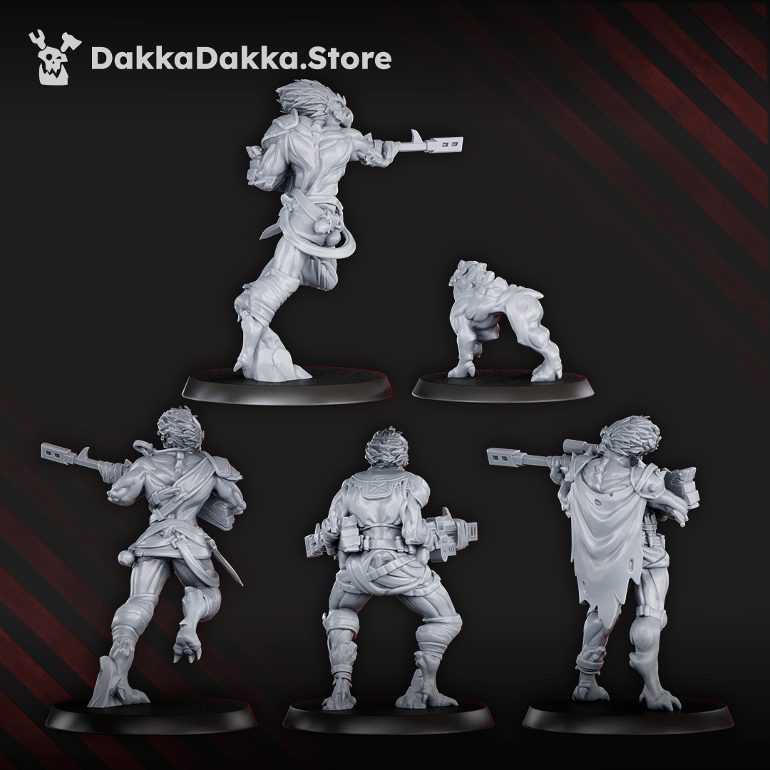 Tabletop Terrain Miniature Anunnaki Tribe Hunters (parts 1 & 2)
