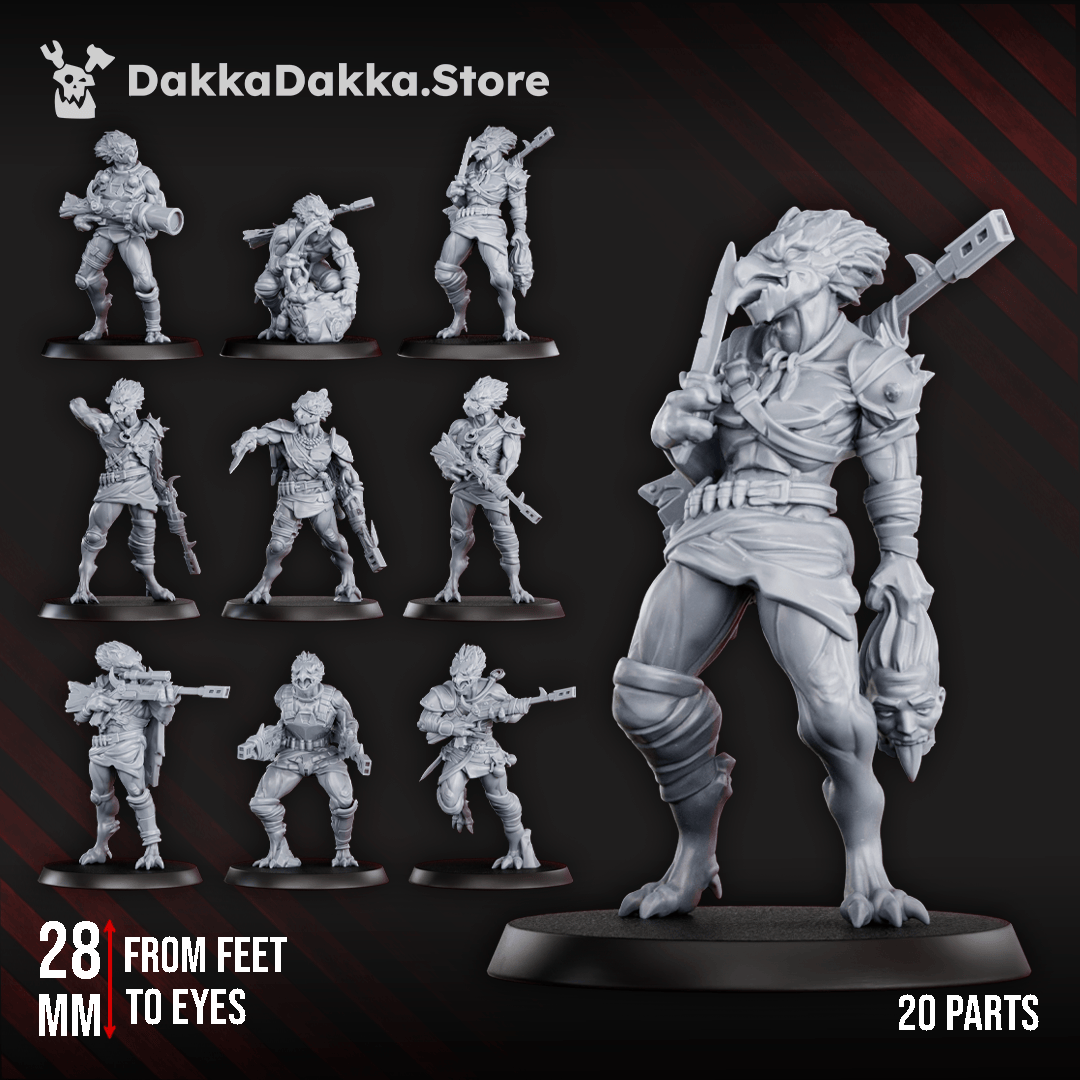 Tabletop Terrain Miniature Anunnaki Tribe Hunters (parts 1 & 2)