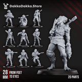 Tabletop Terrain Miniature Anunnaki Tribe Hunters (parts 1 & 2)