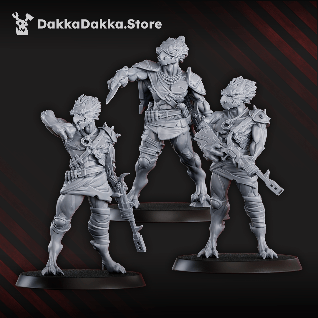 Tabletop Terrain Miniature Anunnaki Tribe Hunters (parts 1 & 2)