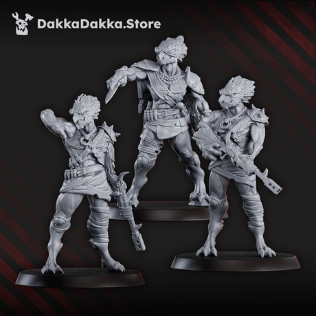 Tabletop Terrain Miniature Anunnaki Tribe Hunters (parts 1 & 2)