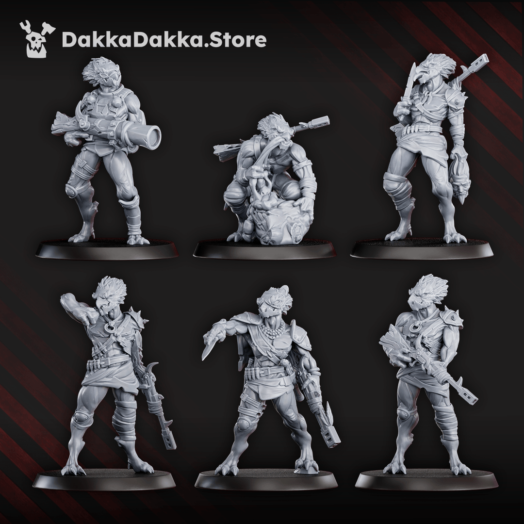 Tabletop Terrain Miniature Anunnaki Tribe Hunters (parts 1 & 2)