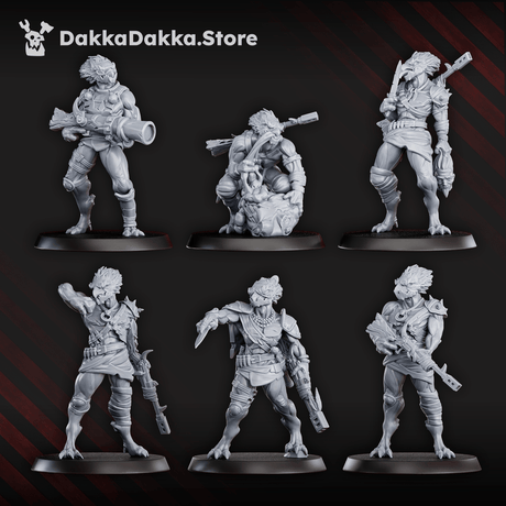 Tabletop Terrain Miniature Anunnaki Tribe Hunters (parts 1 & 2)