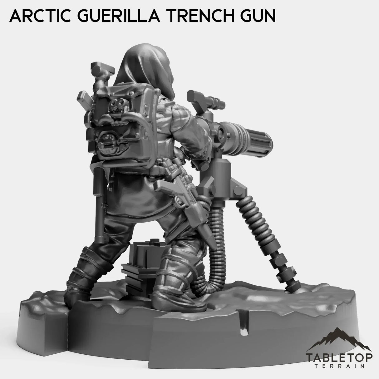 Tabletop Terrain Miniature Arctic Guerilla Trench Gun