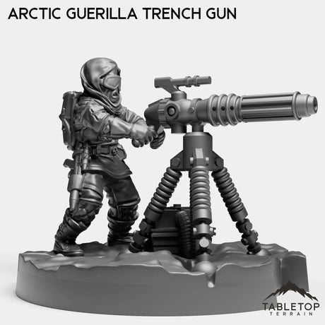 Tabletop Terrain Miniature Arctic Guerilla Trench Gun
