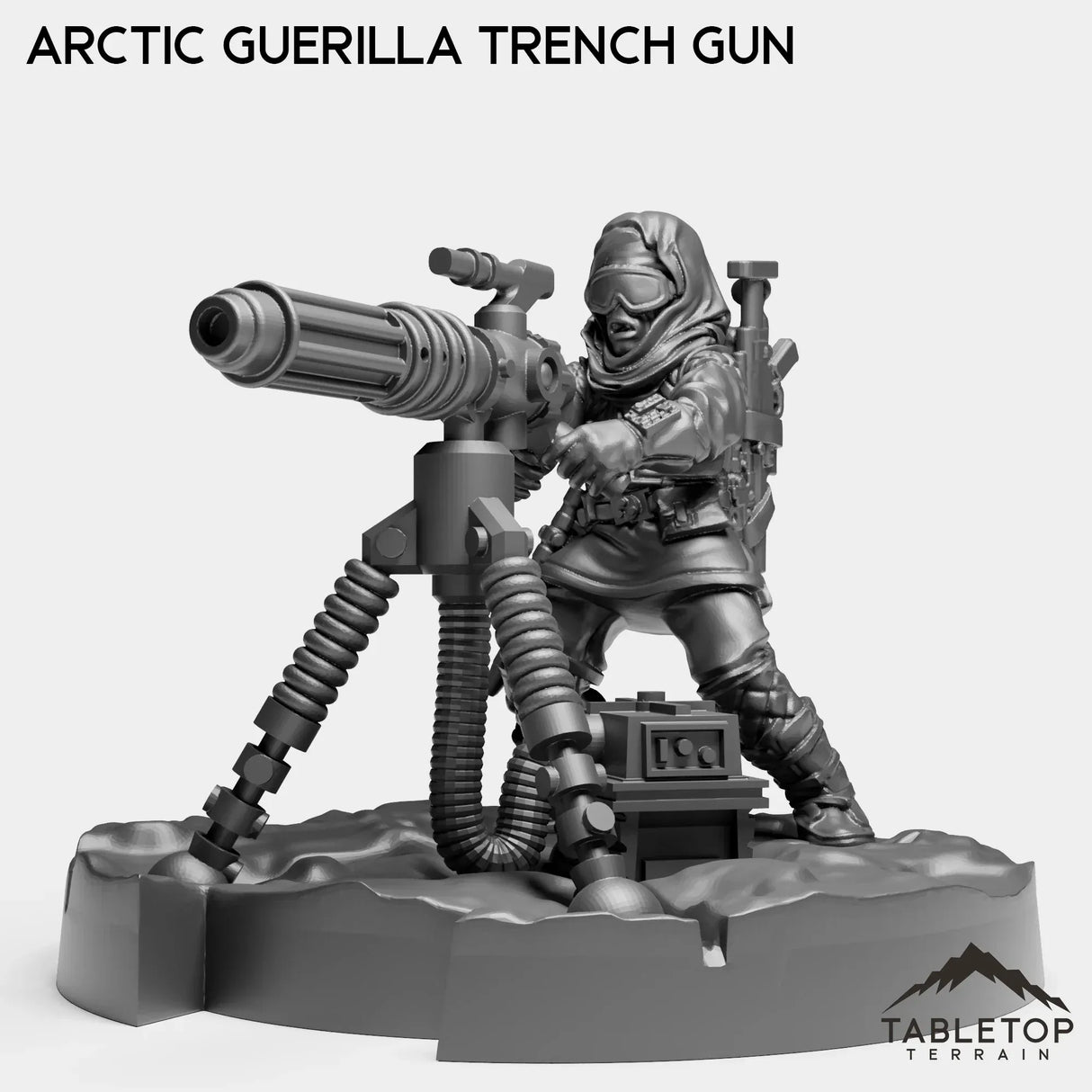 Tabletop Terrain Miniature Arctic Guerilla Trench Gun
