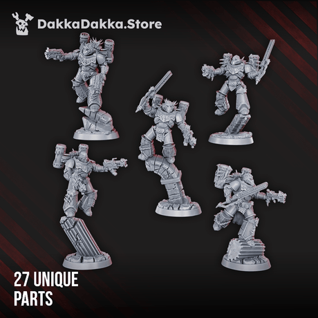 Tabletop Terrain Miniature Assault Squad of Fire Lizard Warriors Order  (build kit)