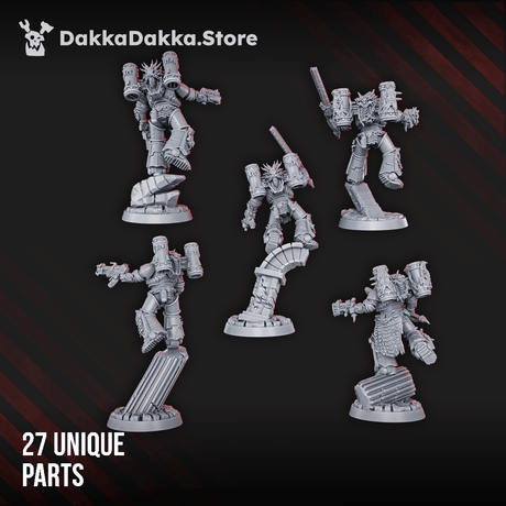 Tabletop Terrain Miniature Assault Squad of Fire Lizard Warriors Order  (build kit)