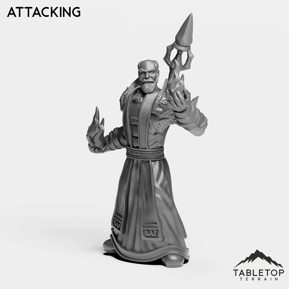 Tabletop Terrain Miniature Attacking Arcanist Don