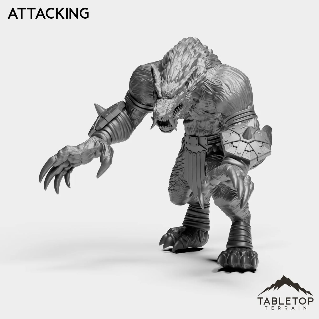 Tabletop Terrain Miniature Attacking Big Bad Werewolf