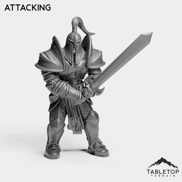 Tabletop Terrain Miniature Attacking Culled Knights Footman