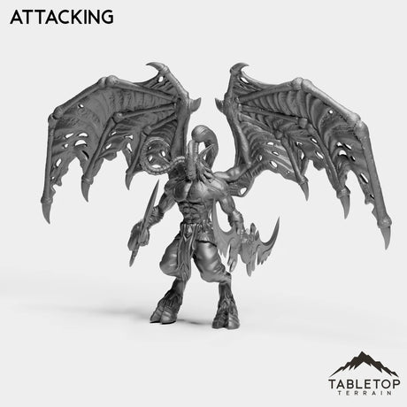 Tabletop Terrain Miniature Attacking Demon Shadow Hunter