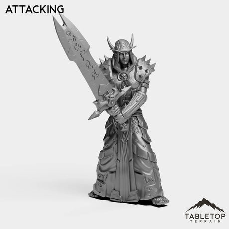 Tabletop Terrain Miniature Attacking DK Blood Elves Female