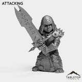 Tabletop Terrain Miniature Attacking DK Gnome Female