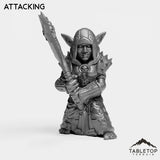 Tabletop Terrain Miniature Attacking DK Goblins Female