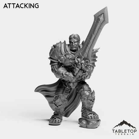 Tabletop Terrain Miniature Attacking DK Horseman King