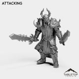 Tabletop Terrain Miniature Attacking DK Horseman Leader
