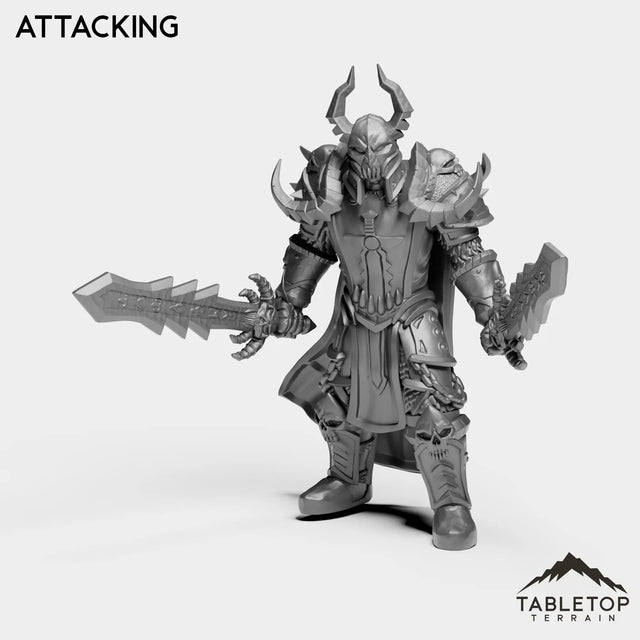 Tabletop Terrain Miniature Attacking DK Horseman Leader