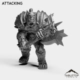 Tabletop Terrain Miniature Attacking DK Horseman Orc
