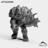 Tabletop Terrain Miniature Attacking DK Horseman Orc