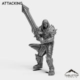 Tabletop Terrain Miniature Attacking DK Horseman Priestess