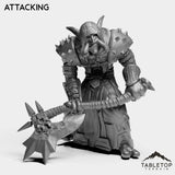 Tabletop Terrain Miniature Attacking DK Troll