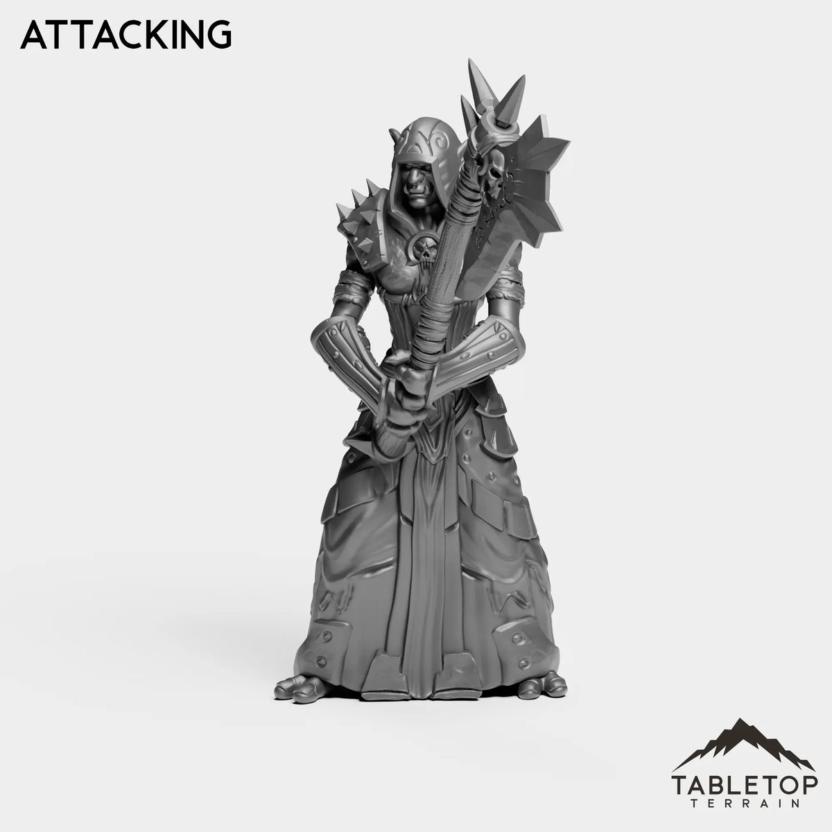 Tabletop Terrain Miniature Attacking DK Troll Female