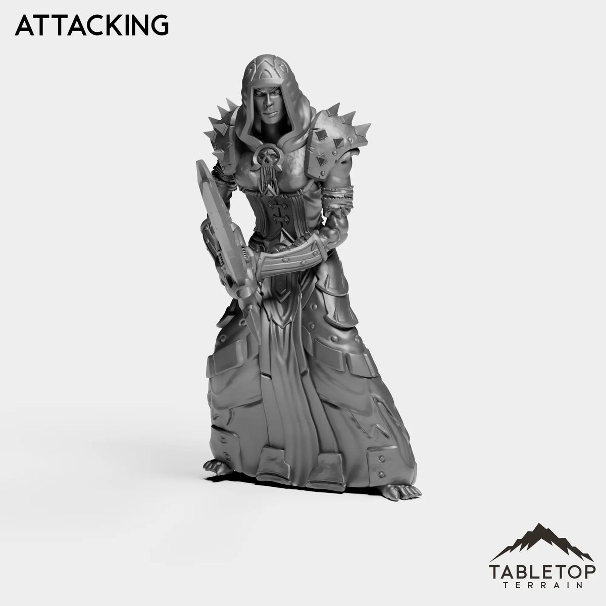 Tabletop Terrain Miniature Attacking DK Undead Female