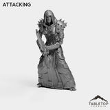 Tabletop Terrain Miniature Attacking DK Undead Female
