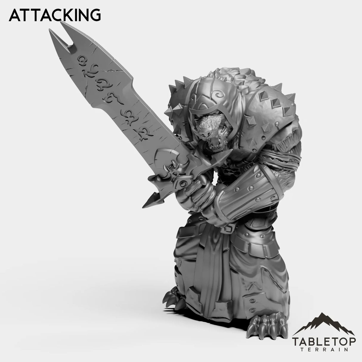 Tabletop Terrain Miniature Attacking DK Werewolf