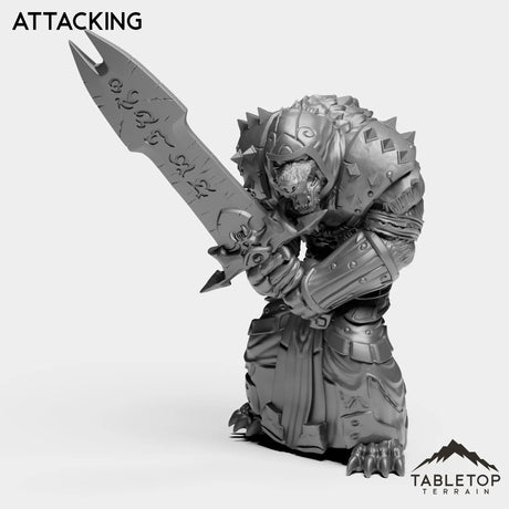 Tabletop Terrain Miniature Attacking DK Werewolf