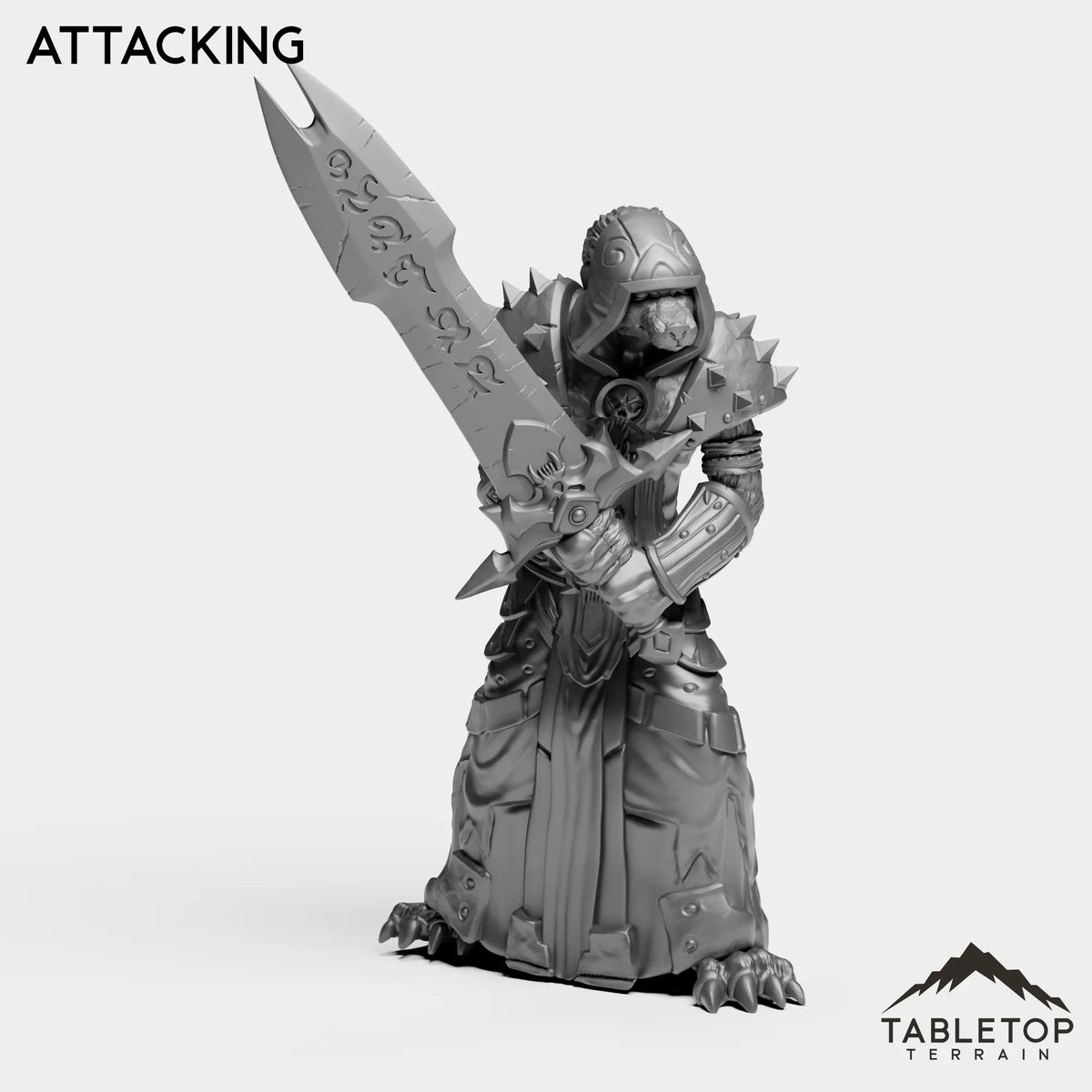 Tabletop Terrain Miniature Attacking DK Werewolf Female