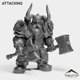Tabletop Terrain Miniature Attacking Dwarf Heritage Warrior