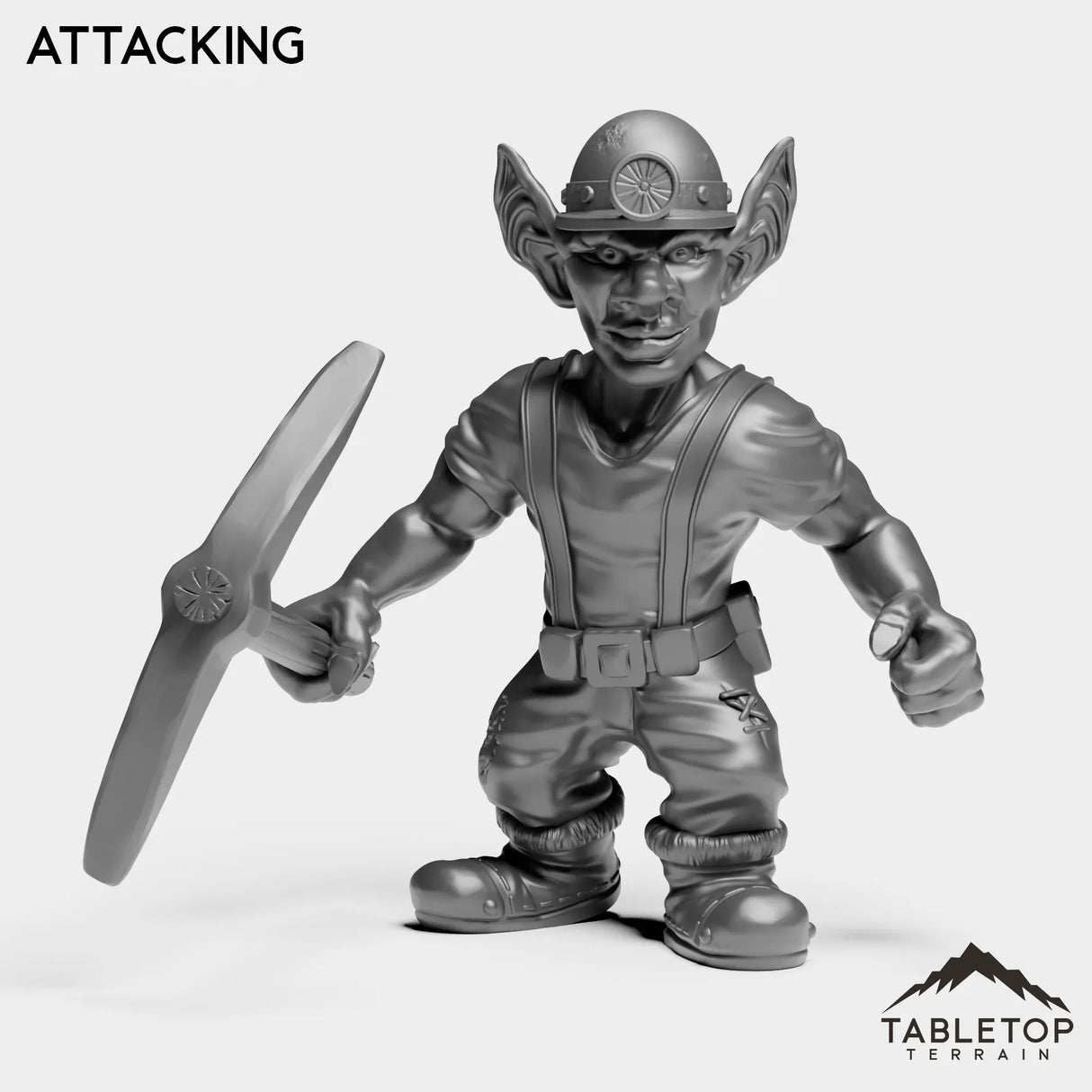 Tabletop Terrain Miniature Attacking Goblin Miner