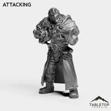 Tabletop Terrain Miniature Attacking Highland Hunter