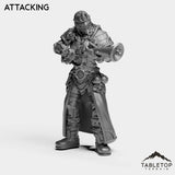 Tabletop Terrain Miniature Attacking Highland Hunter Female