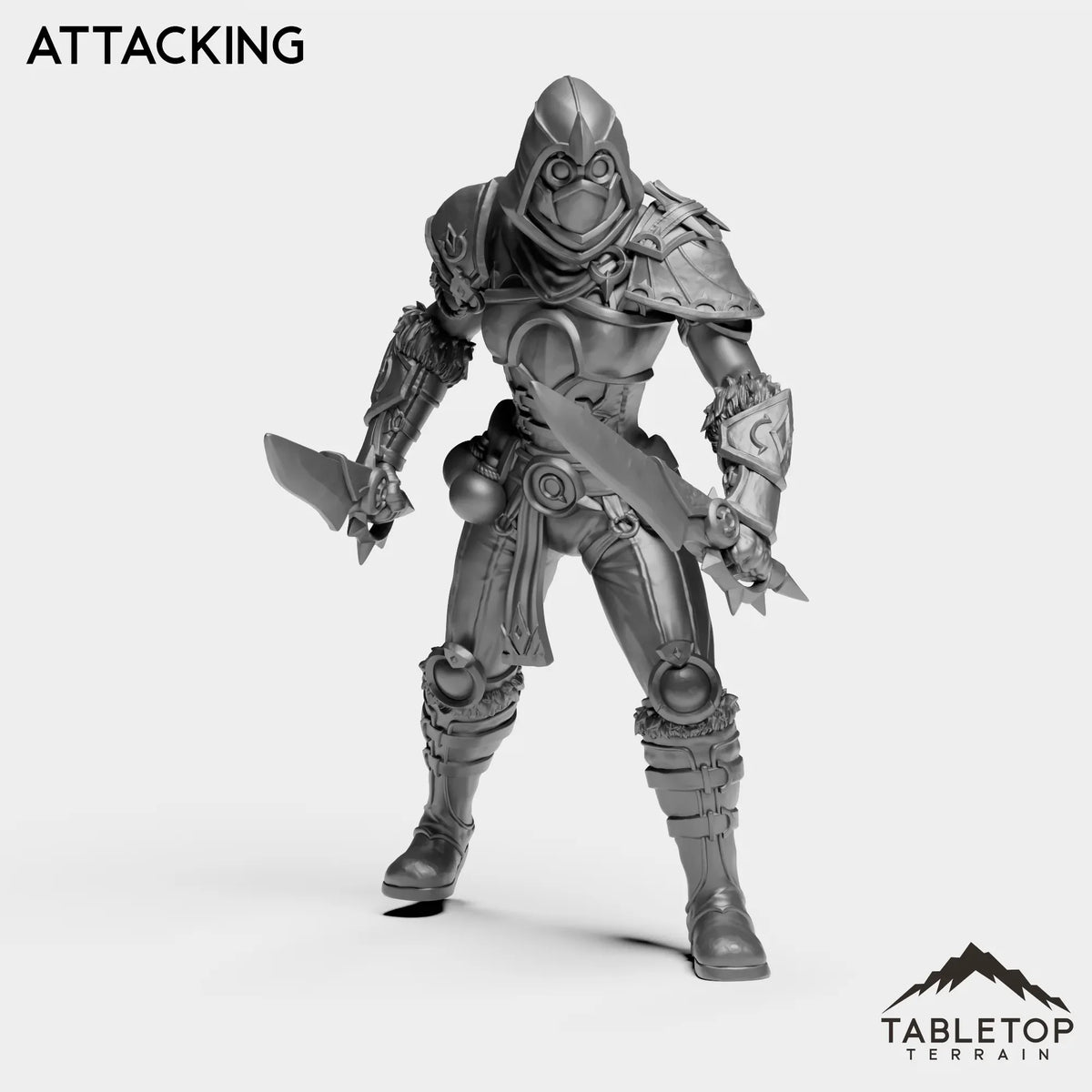 Tabletop Terrain Miniature Attacking Highland Rogue Female
