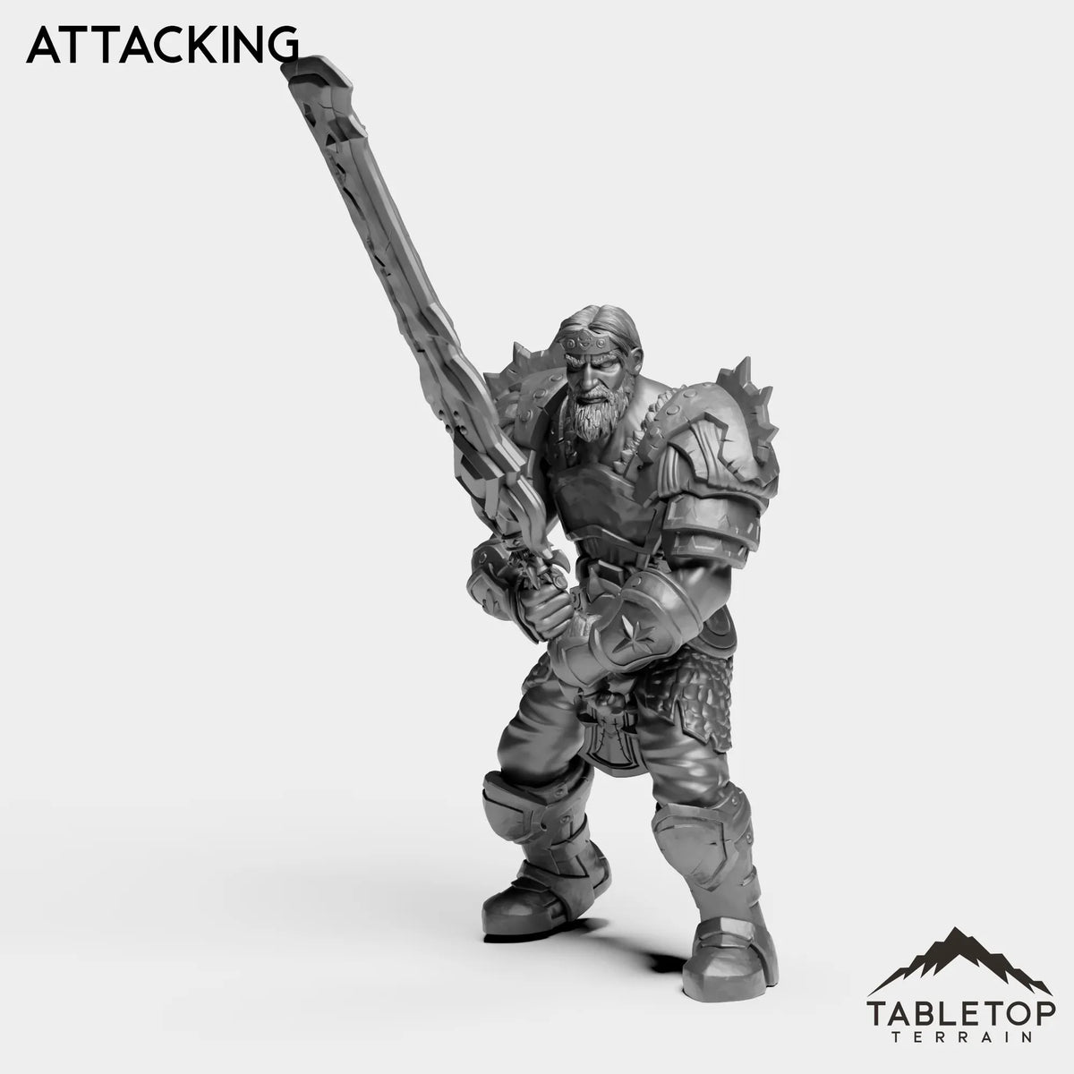 Tabletop Terrain Miniature Attacking Highland Warlord