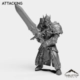 Tabletop Terrain Miniature Attacking Highland Warrior