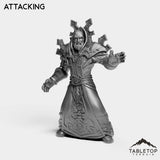 Tabletop Terrain Miniature Attacking Human Mage Tier 1