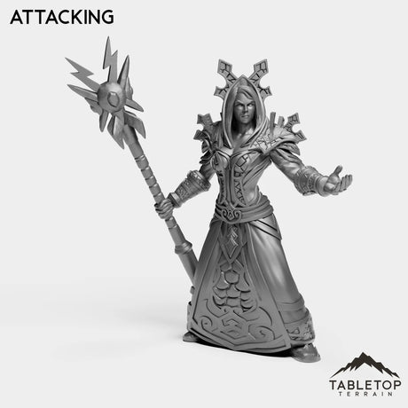 Tabletop Terrain Miniature Attacking Human Mage Tier 1 Female