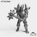 Tabletop Terrain Miniature Attacking Human Paladin Tier 1