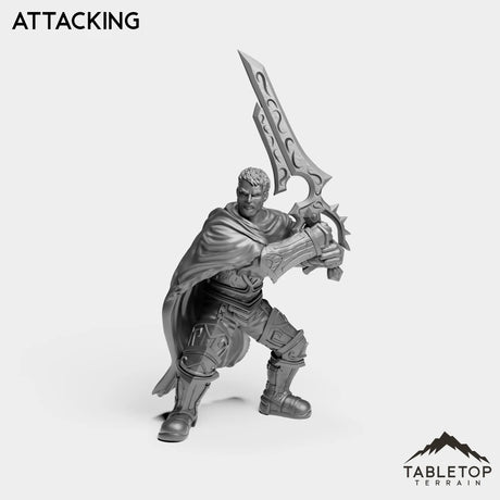 Tabletop Terrain Miniature Attacking Human Priest Emperor