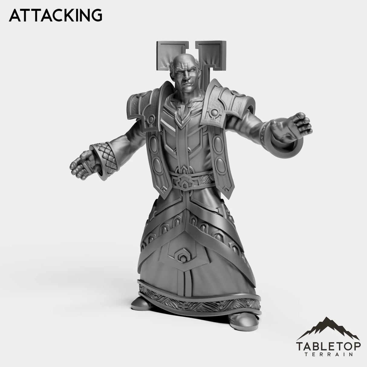 Tabletop Terrain Miniature Attacking Human Priest Tier 1