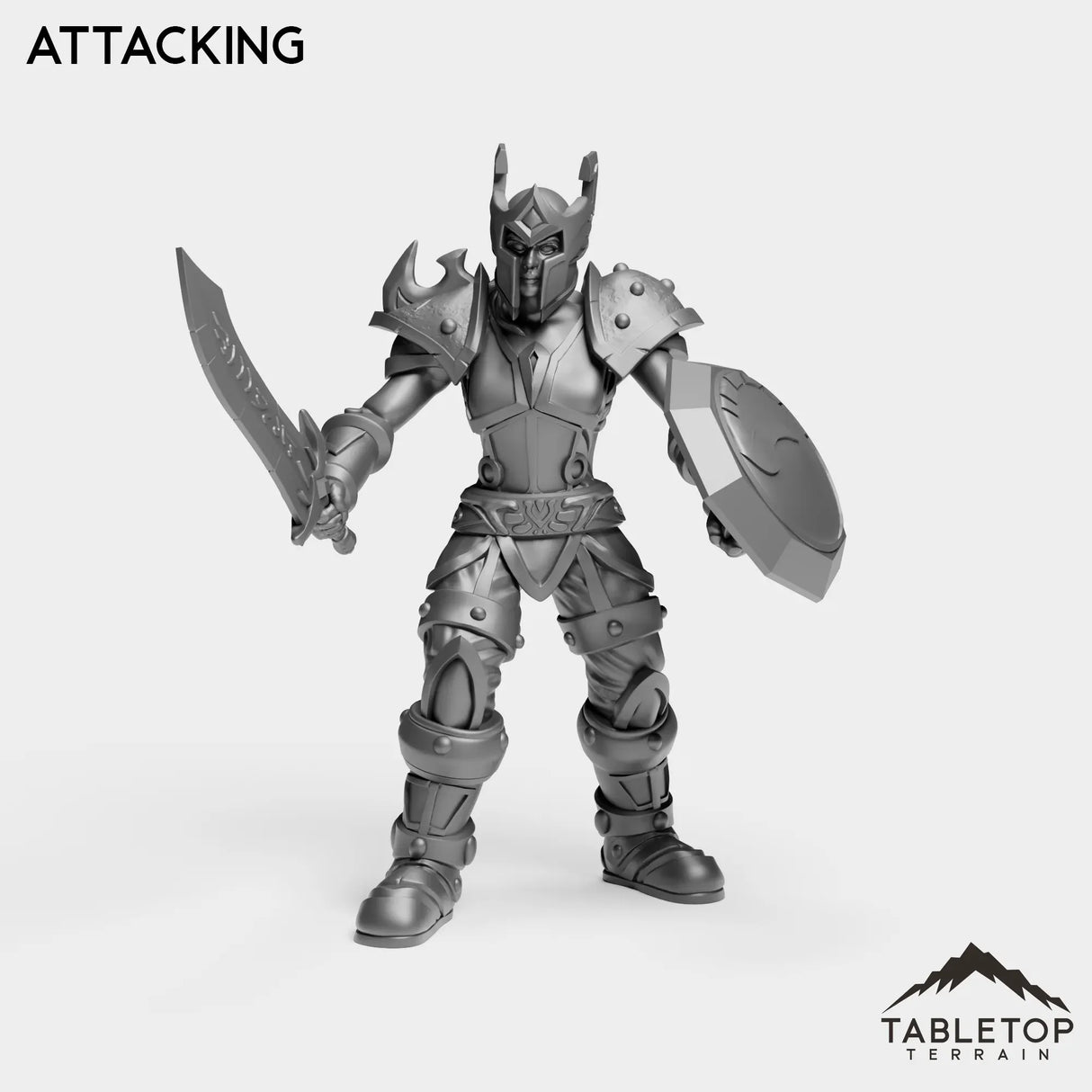 Tabletop Terrain Miniature Attacking Human Valor Warrior Female