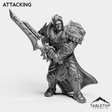 Tabletop Terrain Miniature Attacking Human Warrior King