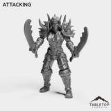 Tabletop Terrain Miniature Attacking Human Warrior Tier 1 Female