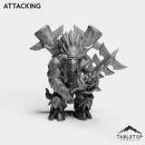 Tabletop Terrain Miniature Attacking Minotaur Leader