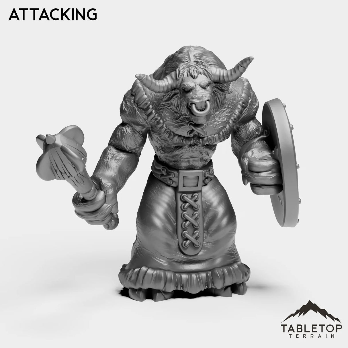 Tabletop Terrain Miniature Attacking Minotaur Shaman Starter