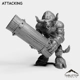 Tabletop Terrain Miniature Attacking Minotaur With Tree
